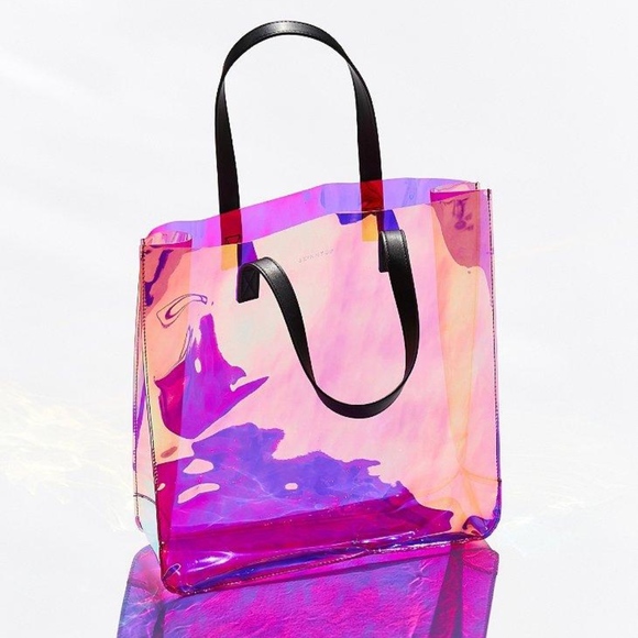 iridescent tote bag